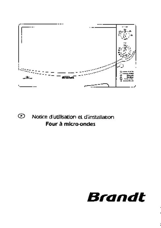 Mode d'emploi BRANDT S2600TF1