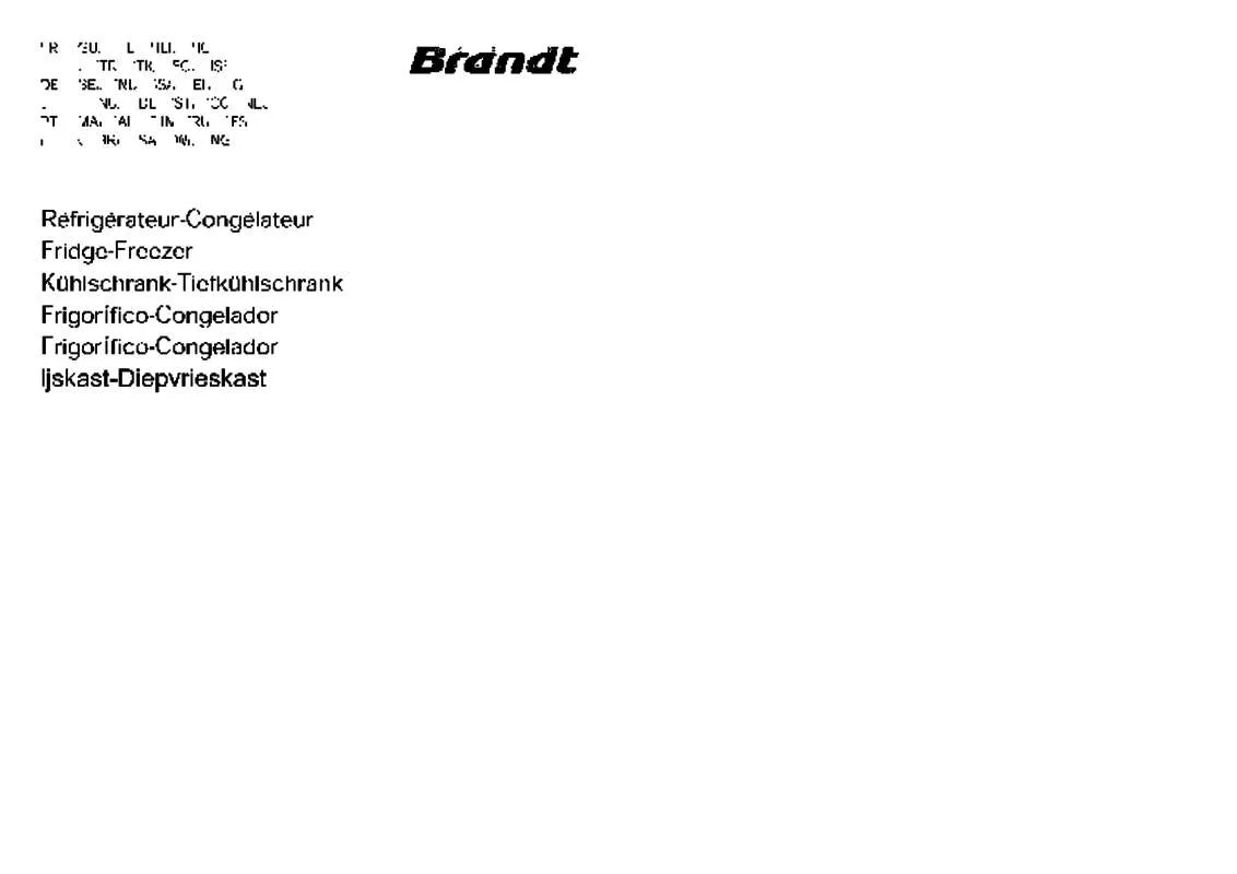 Mode d'emploi BRANDT SA1652E