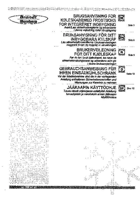 Mode d'emploi BRANDT SC33BWLN