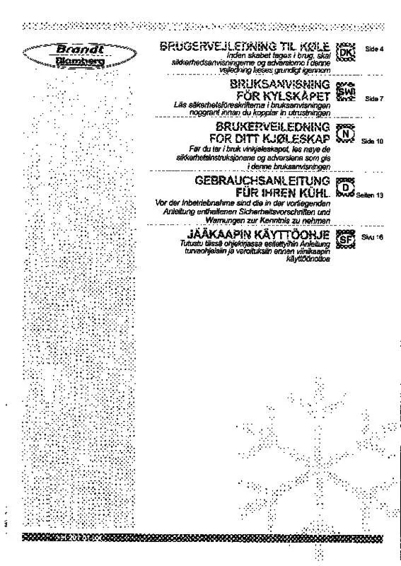 Mode d'emploi BRANDT SCA410WN