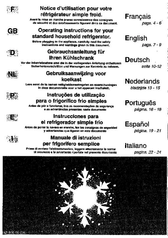 Mode d'emploi BRANDT SFB3166