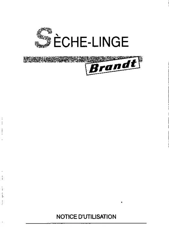 Mode d'emploi BRANDT SL850