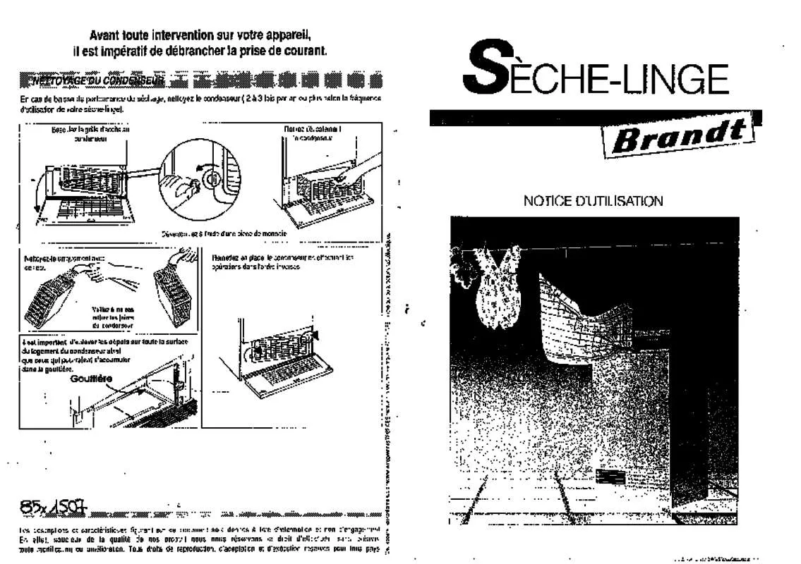 Mode d'emploi BRANDT SLC967