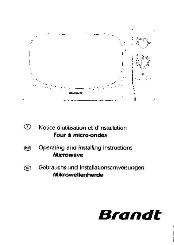 Mode d'emploi BRANDT SM2041E