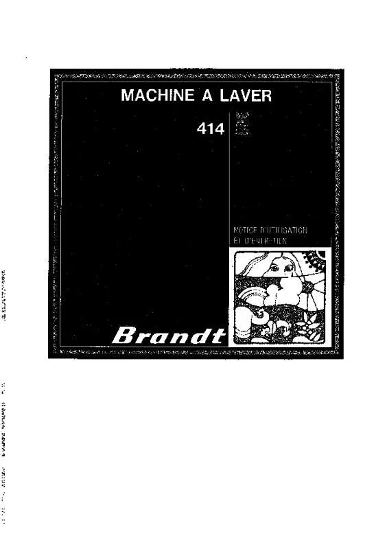 Mode d'emploi BRANDT STATO414