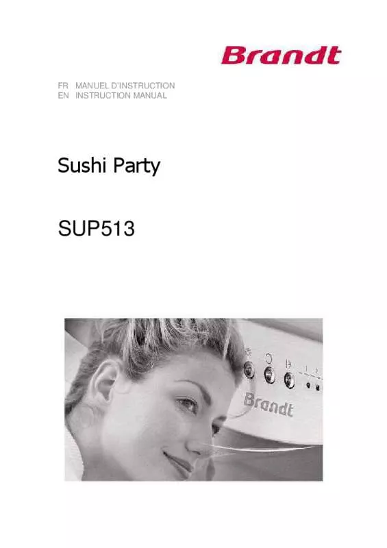 Mode d'emploi BRANDT SUSHI MAKER SUP513