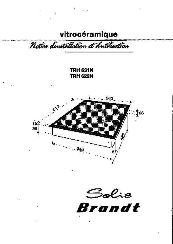 Mode d'emploi BRANDT TRH622N