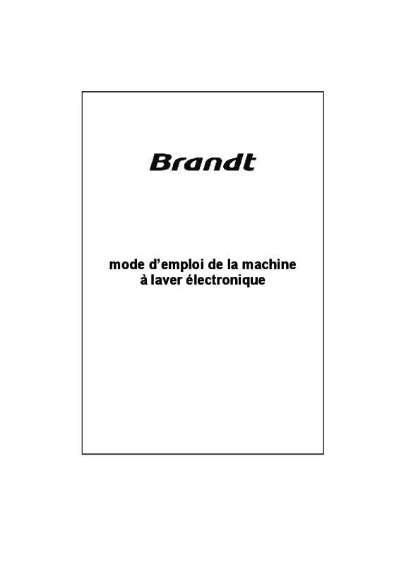 Mode d'emploi BRANDT WFE0835E