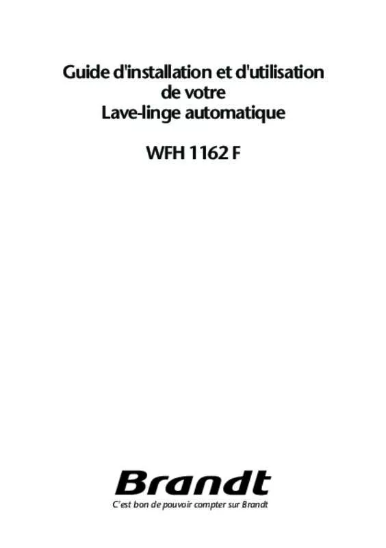 Mode d'emploi BRANDT WFH1272F