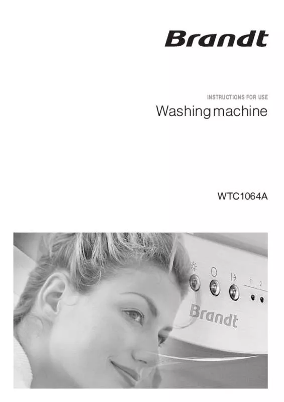 Mode d'emploi BRANDT WTC1064A