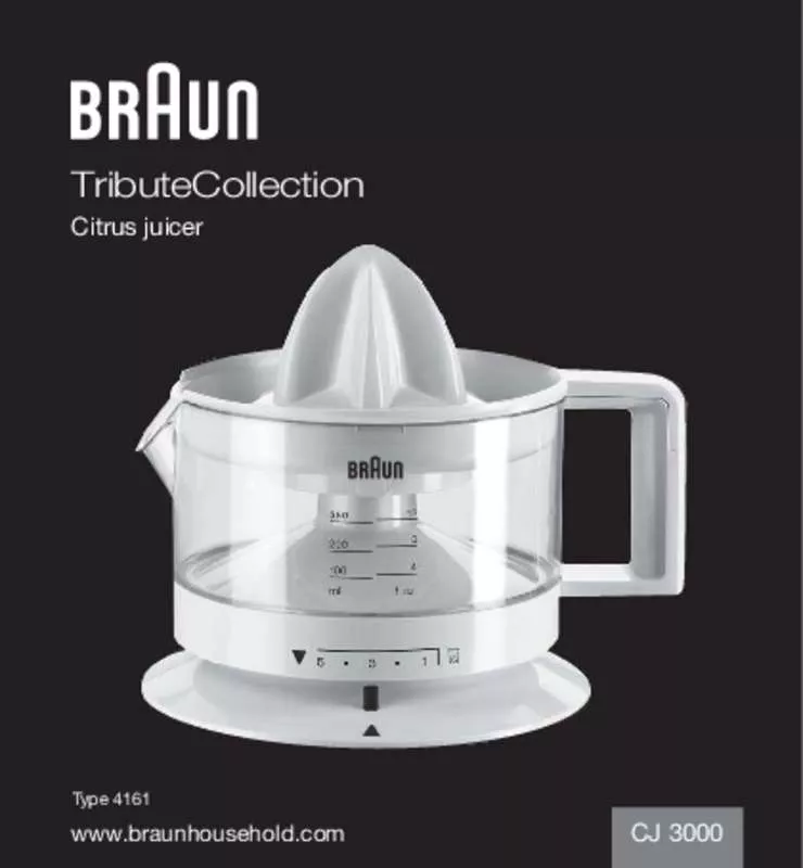 Mode d'emploi BRAUN CJ3000