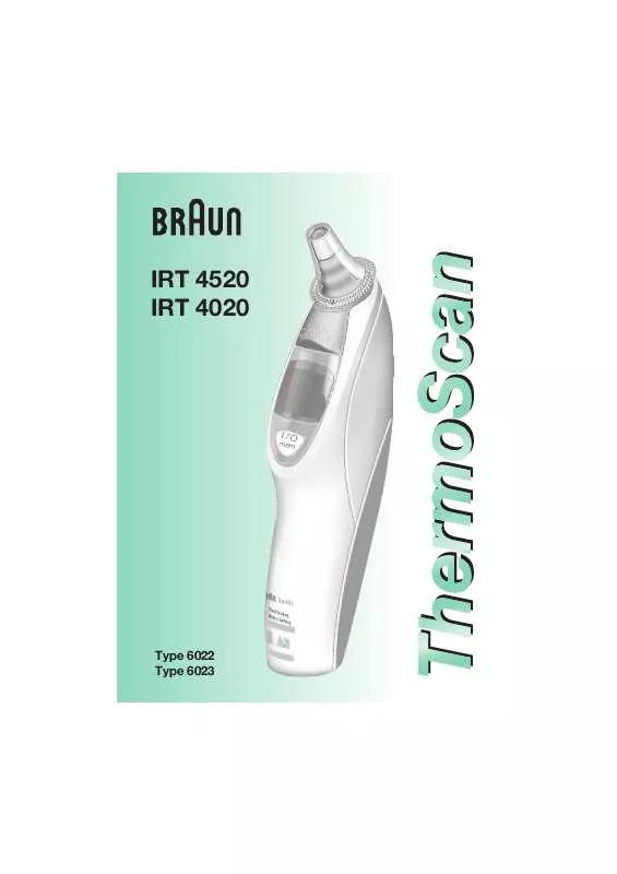 Mode d'emploi BRAUN IRT4020