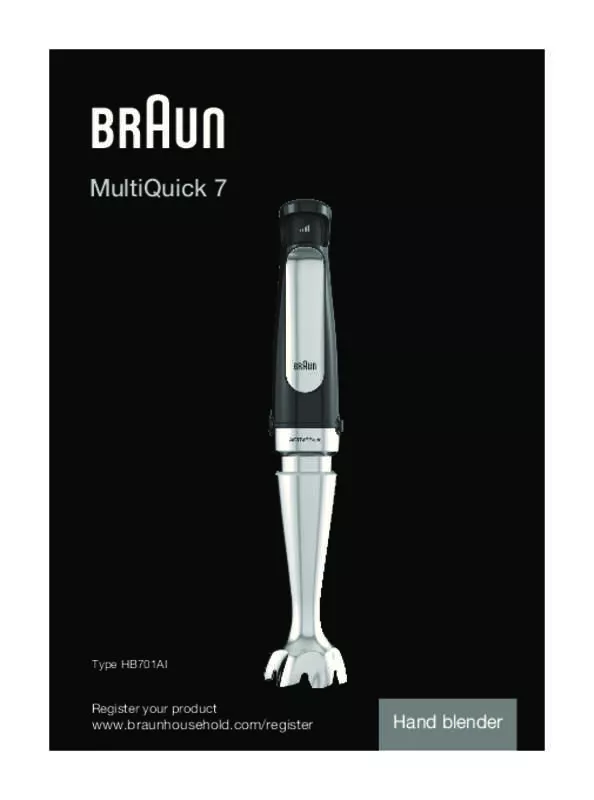 Mode d'emploi BRAUN MQ7087