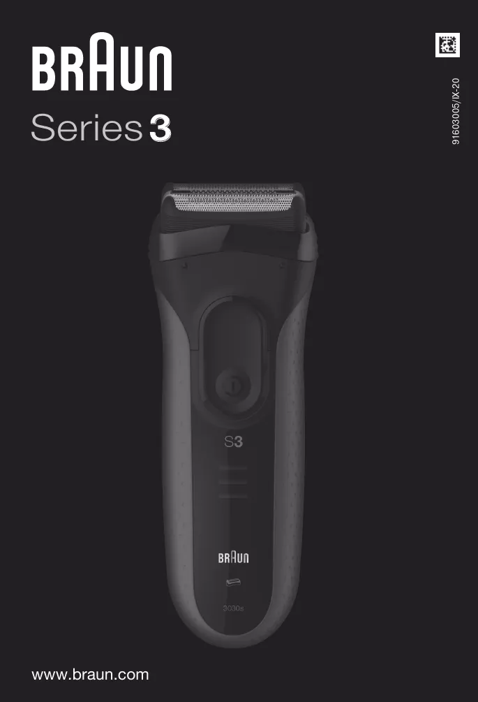 Mode d'emploi BRAUN SERIES 3 300TS