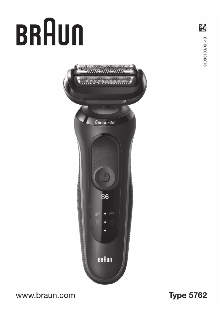 Mode d'emploi BRAUN SERIES 6 60-N4500CS