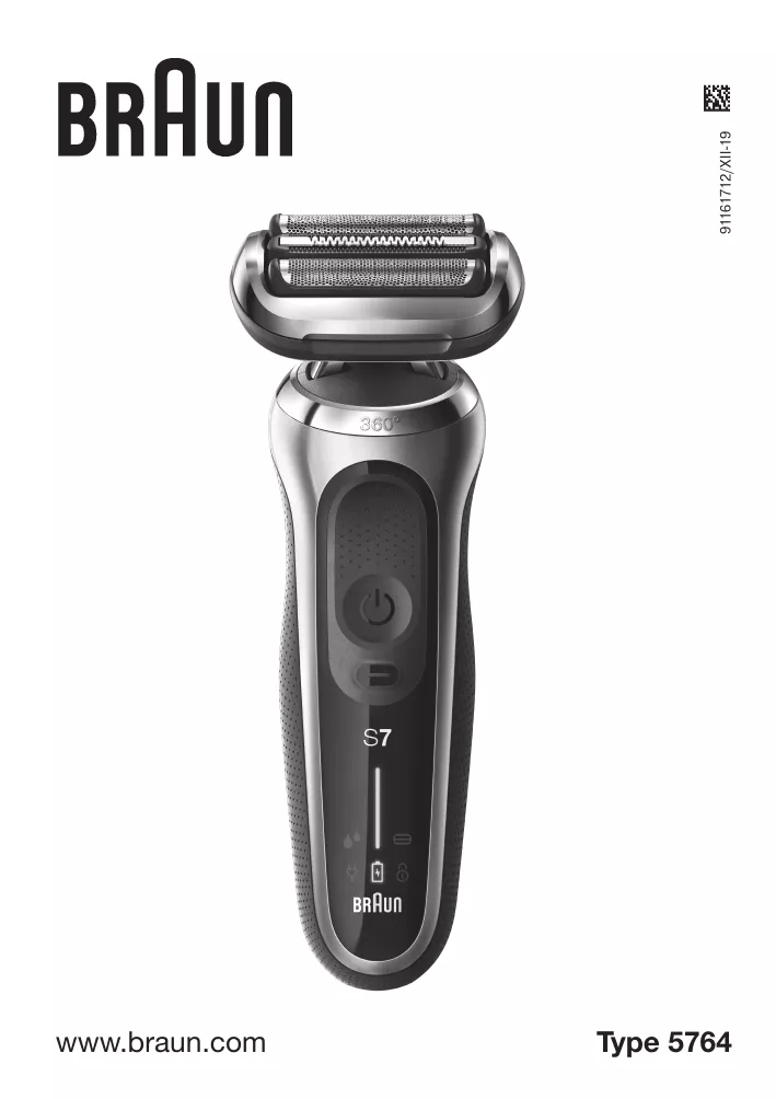 Mode d'emploi BRAUN SERIES 7 70-S1000S