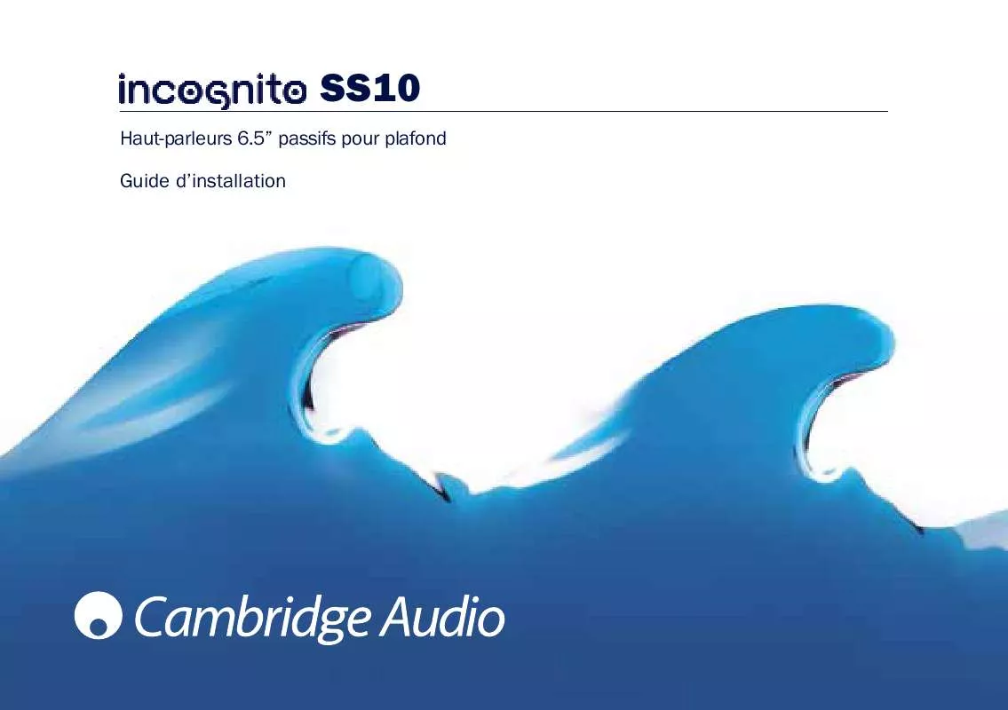 Mode d'emploi CAMBRIDGE AUDIO INCOGNITO SS10