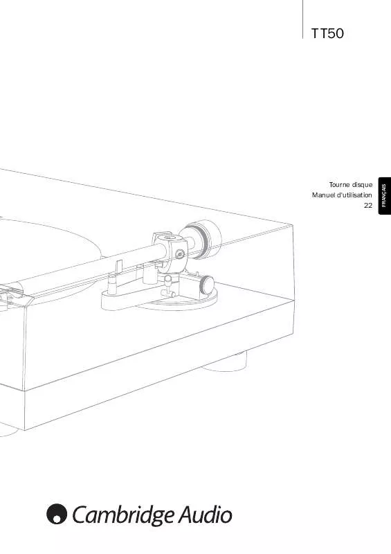 Mode d'emploi CAMBRIDGE AUDIO TT50