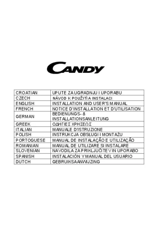 Mode d'emploi CANDY CCE119