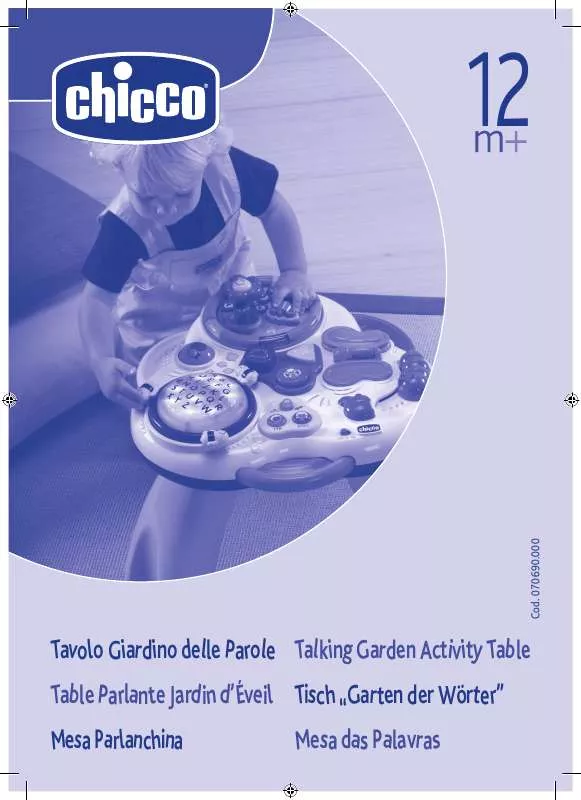 Mode d'emploi CHICCO TALKING GARDEN ACTIVITY TABLE