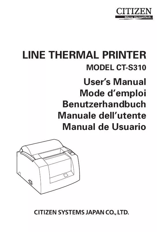 Mode d'emploi CITIZEN CT-S310