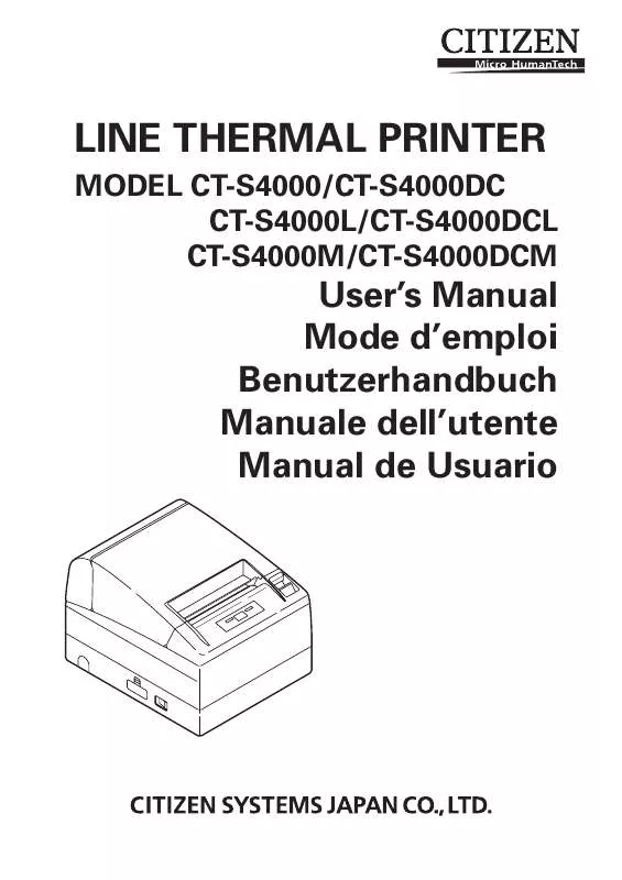 Mode d'emploi CITIZEN CT-S4000