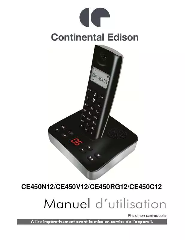 Mode d'emploi CONTINENTAL EDISON CE450C12