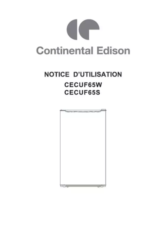 Mode d'emploi CONTINENTAL EDISON CECUF65S