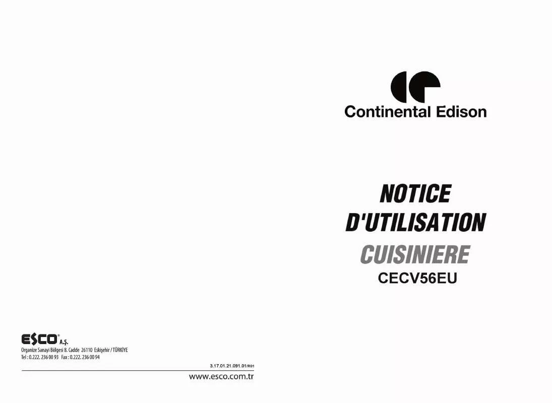 Mode d'emploi CONTINENTAL EDISON CECV56EU