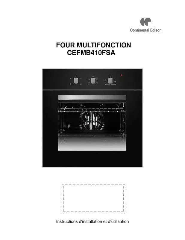 Mode d'emploi CONTINENTAL EDISON CEFMB410FSA