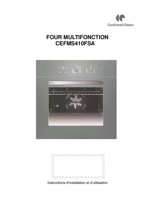 Mode d'emploi CONTINENTAL EDISON CEFMS410FSA