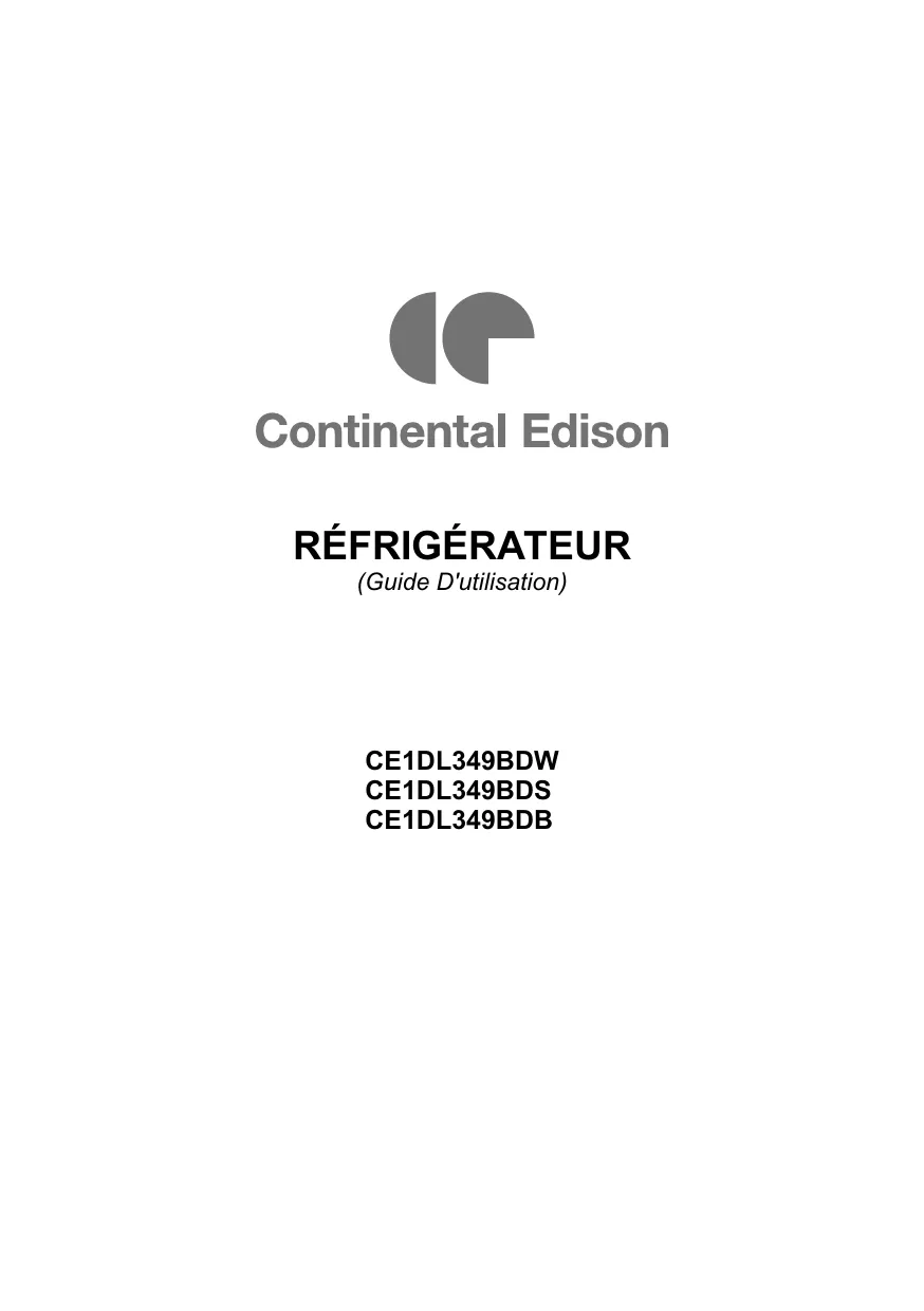 Mode d'emploi CONTINENTAL EDISON CEH6052FULLB