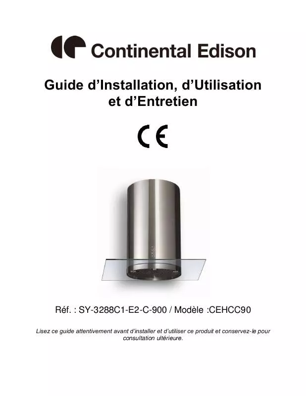 Mode d'emploi CONTINENTAL EDISON CEHCC90