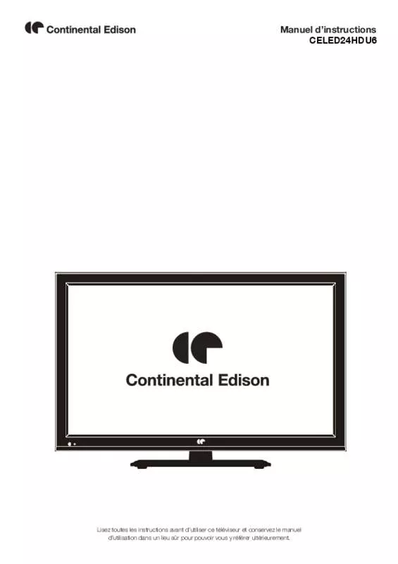 Mode d'emploi CONTINENTAL EDISON CELED24HDU6