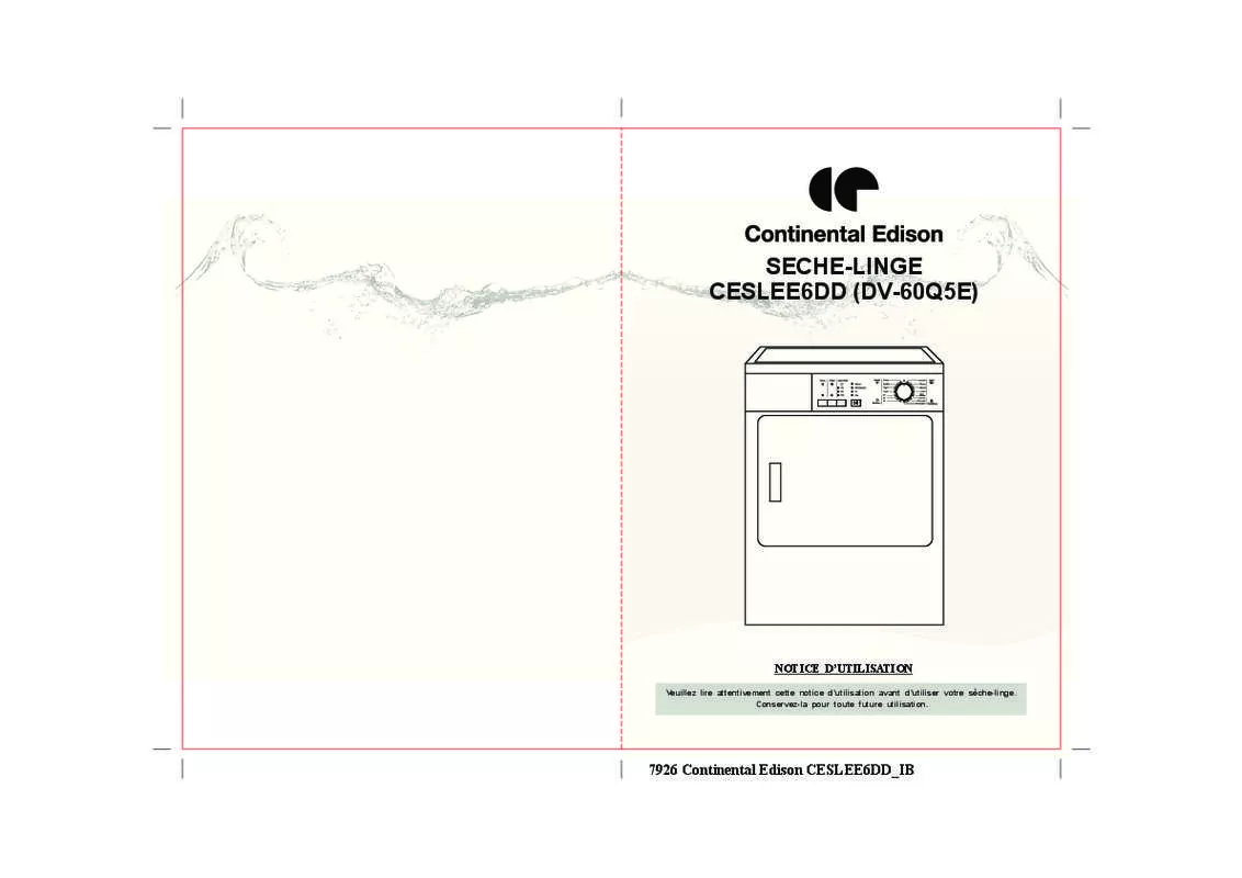 Mode d'emploi CONTINENTAL EDISON CESLEV7W