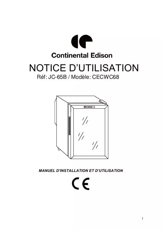 Mode d'emploi CONTINENTAL EDISON JC-65B