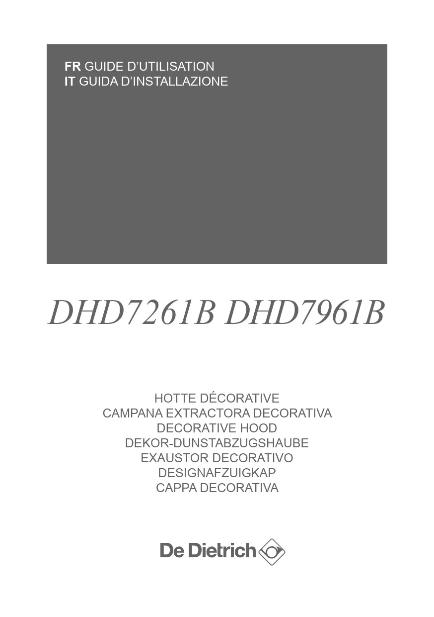 Mode d'emploi DE DIETRICH DHD7261B