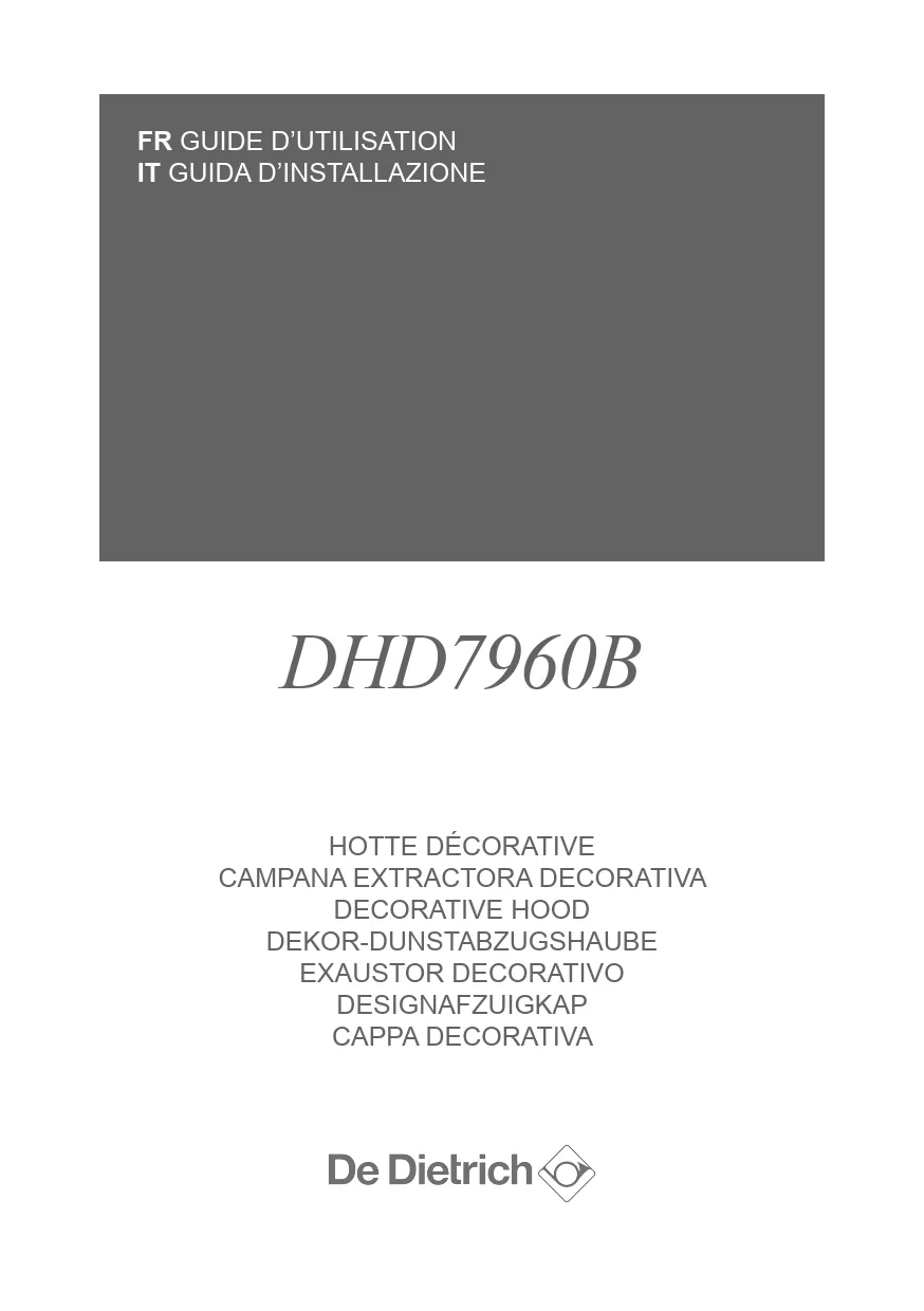 Mode d'emploi DE DIETRICH DHD7960B