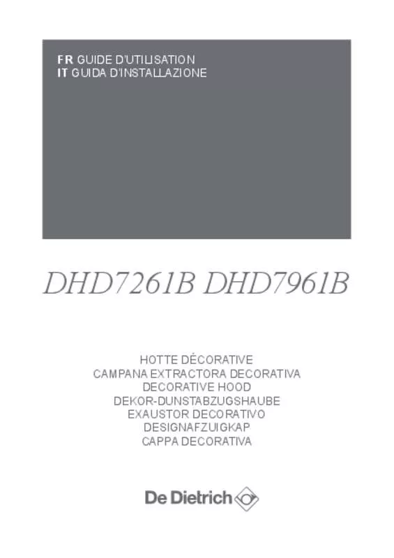 Mode d'emploi DE DIETRICH DHD7961B