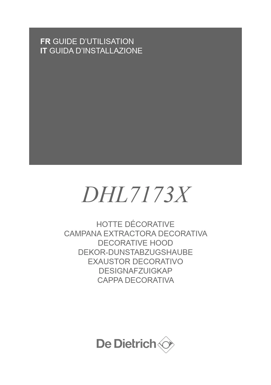 Mode d'emploi DE DIETRICH DHL7173X