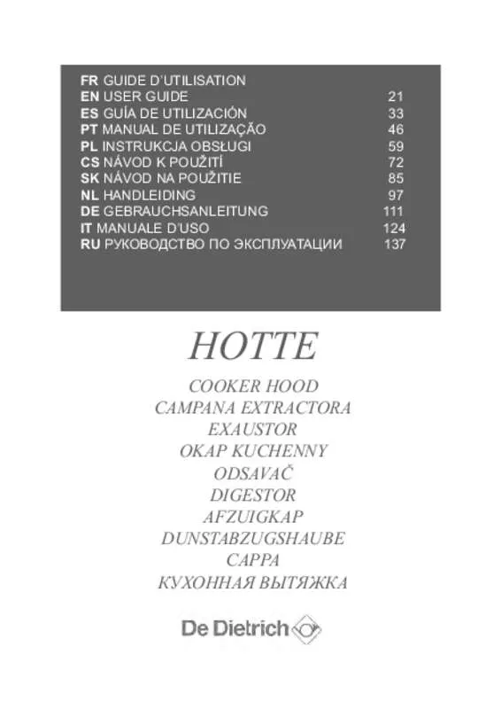 Mode d'emploi DE DIETRICH DHV7962X