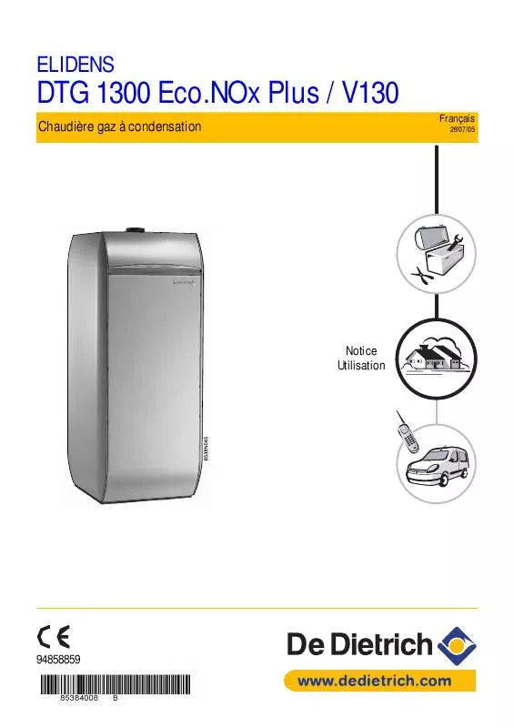 Mode d'emploi DE DIETRICH DTG 1300 ECO.NOX PLUS-V130