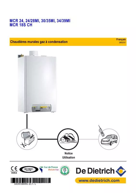 Mode d'emploi DE DIETRICH MCR 18S CH