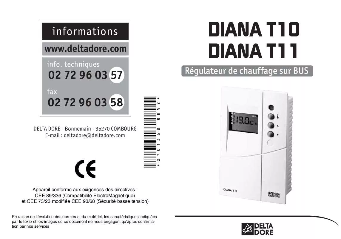 Mode d'emploi DELTA DORE DIANA T10