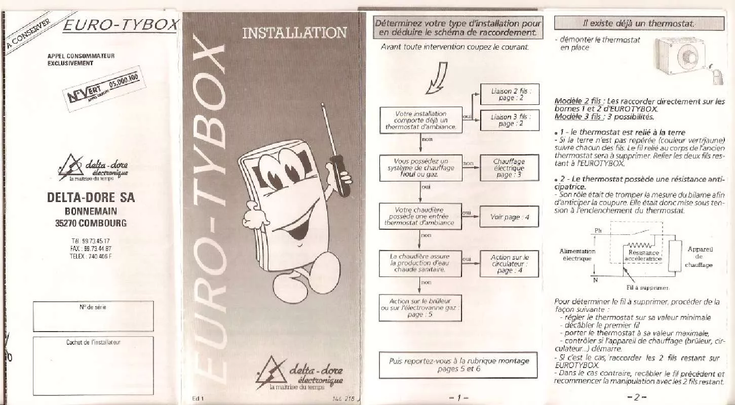 Mode d'emploi DELTA DORE EURO-TYBOX