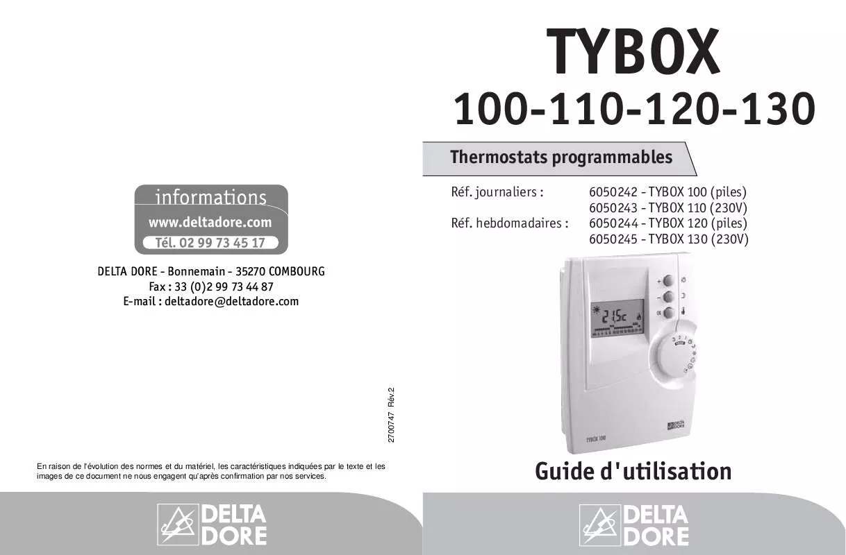 Mode d'emploi DELTA DORE TYBOX 100