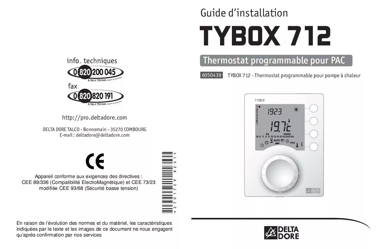 Mode d'emploi DELTA DORE TYBOX 712