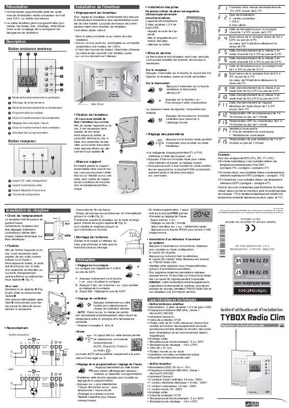Mode d'emploi DELTA DORE TYBOX RADIO CLIM