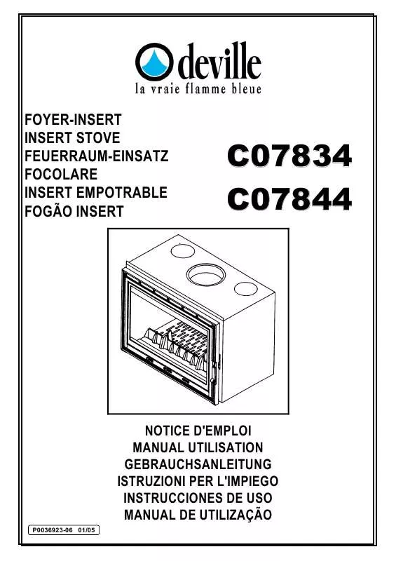 Mode d'emploi DEVILLE C07834