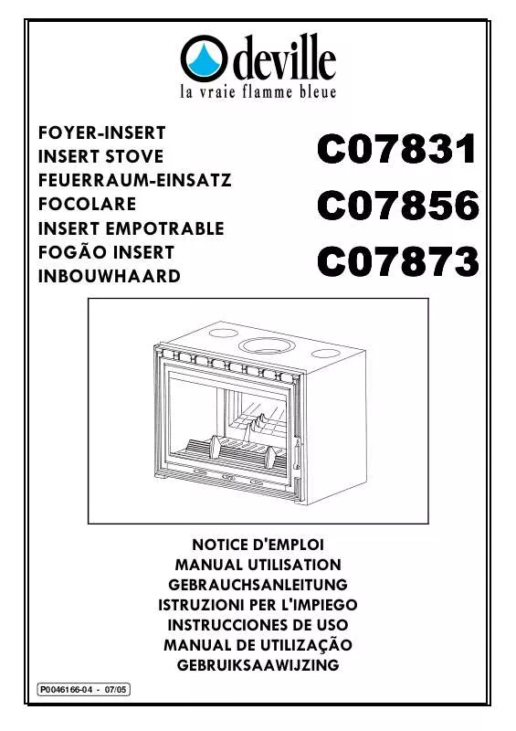 Mode d'emploi DEVILLE C07873